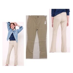 Old Navy Boot-Cut Stretch Khaki’s Size 16 Adjustable Waist NWT School, Everyday